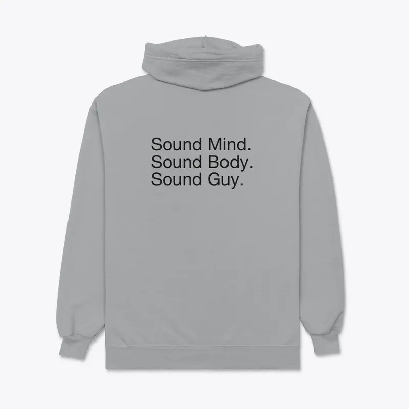 Zippered Hoodie (Grey) "Front View"