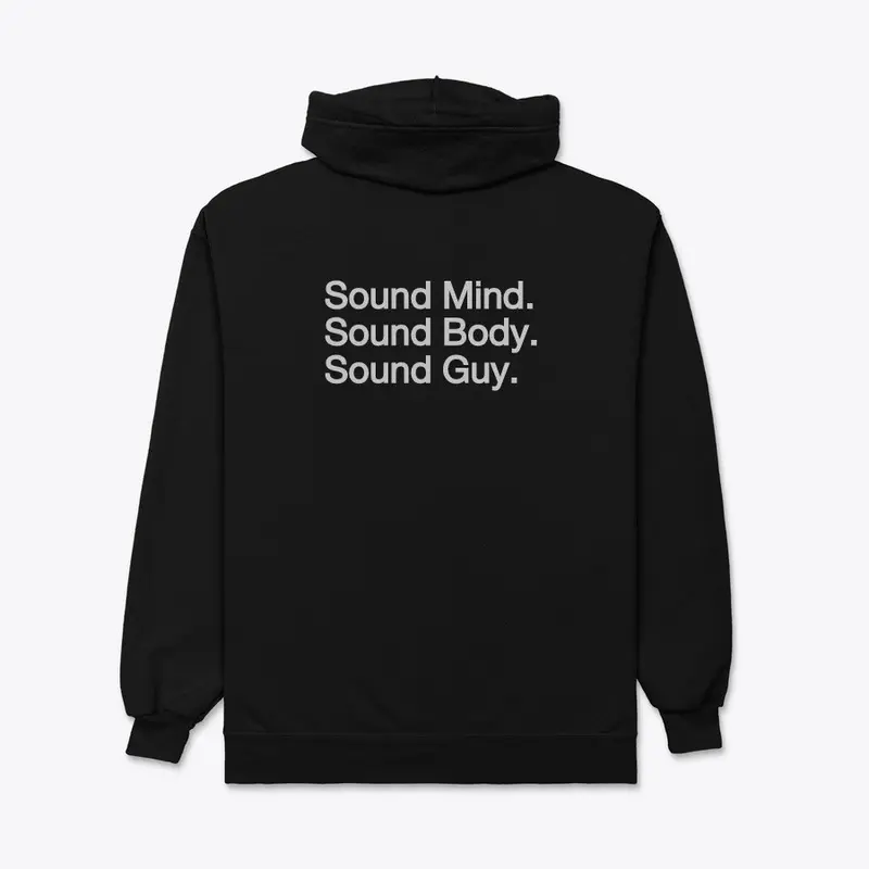 Zippered Hoodie (Black) "Back View"